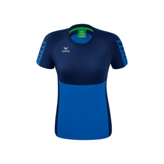 Erima Sport-Shirt Six Wings (100% Polyester, taillierter Schnitt, schnelltrocknend) royalblau/navyblau Damen